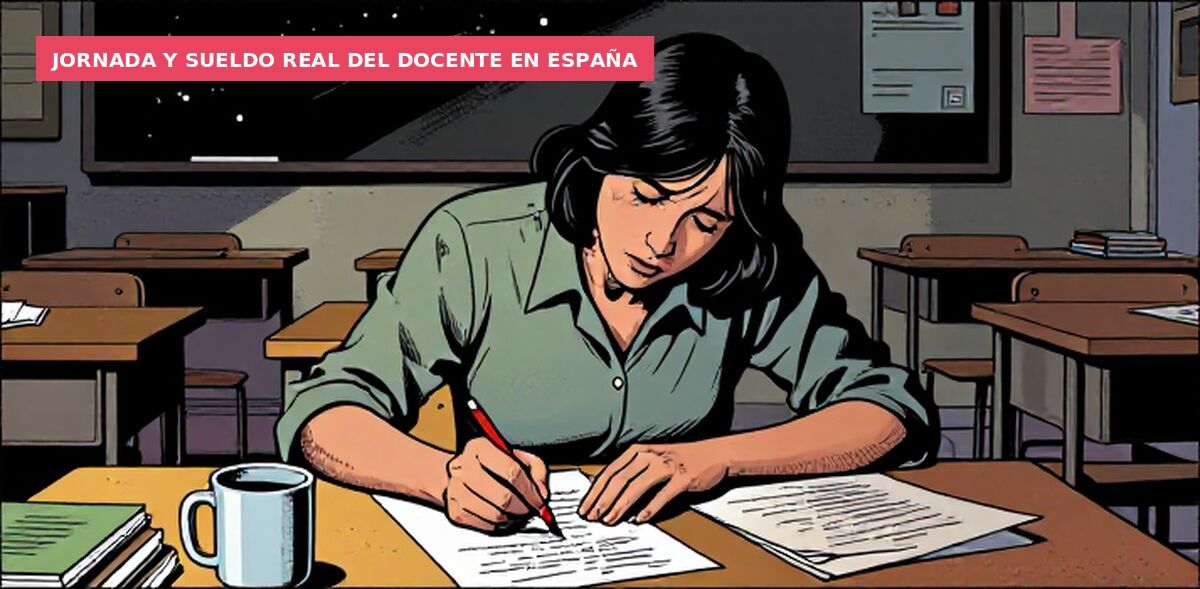 Jornada y sueldo real del docente en España