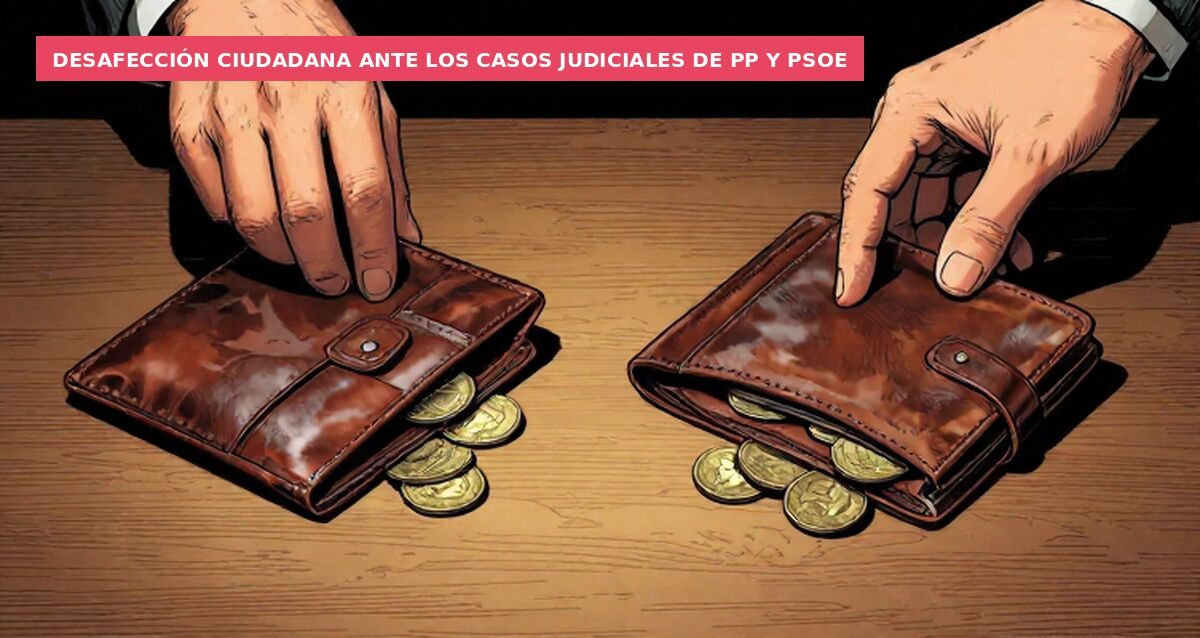 Desafección ciudadana ante los casos judiciales de PP y PSOE