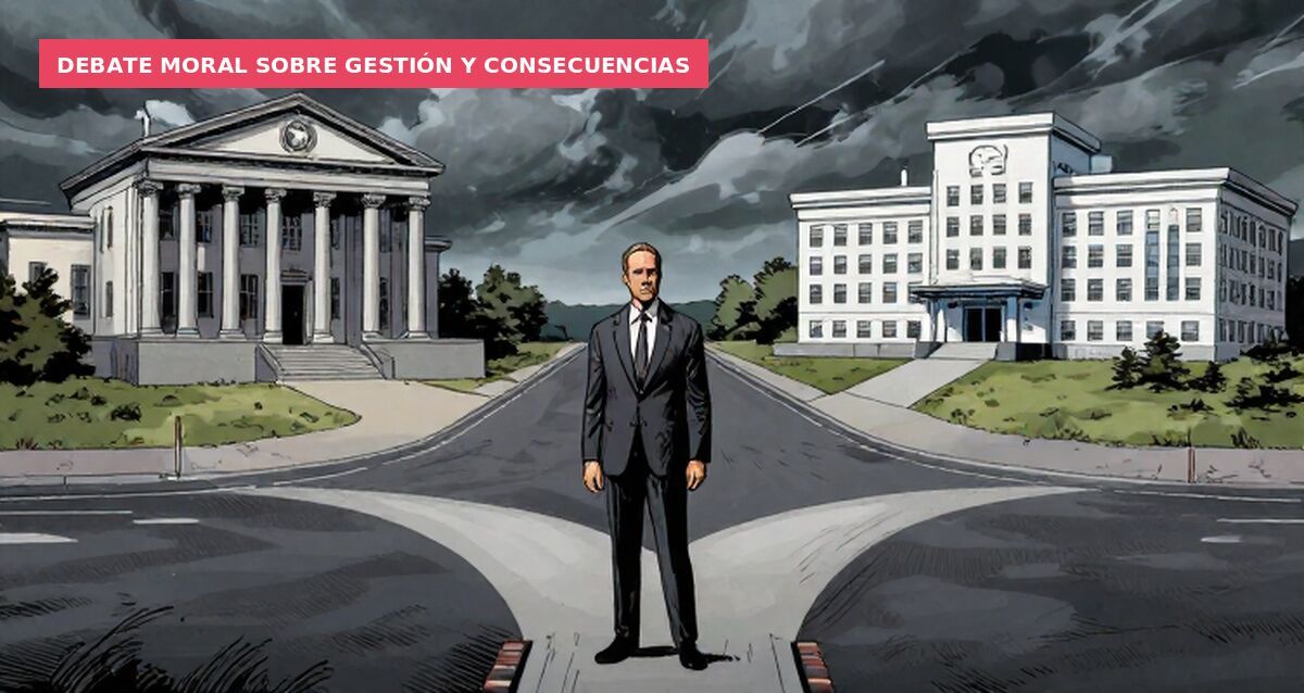 Debate moral sobre gestión y consecuencias