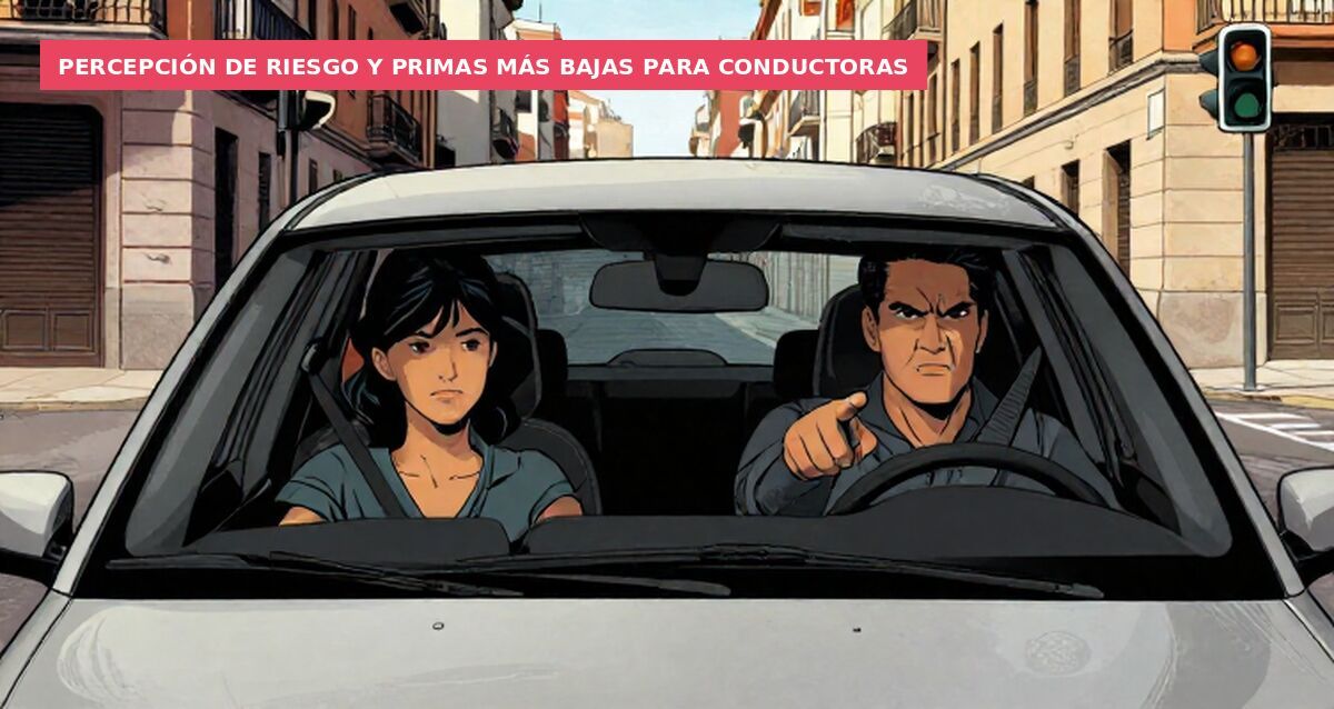 Percepción de riesgo y primas más bajas para conductoras