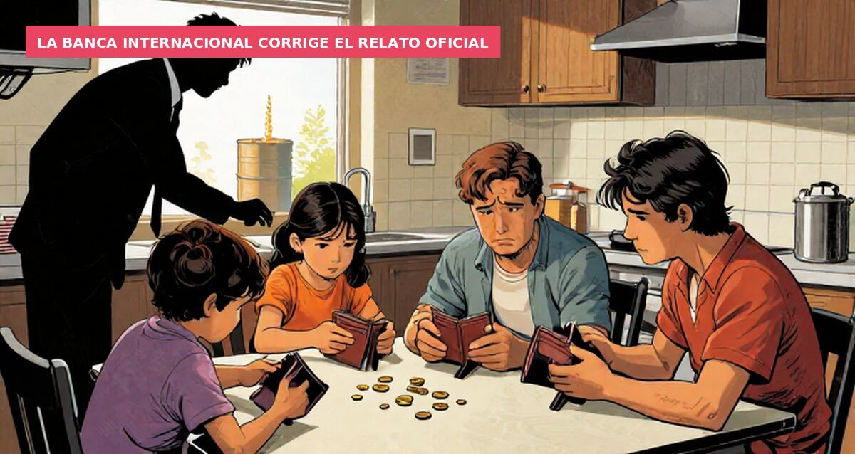 La banca internacional corrige el relato oficial