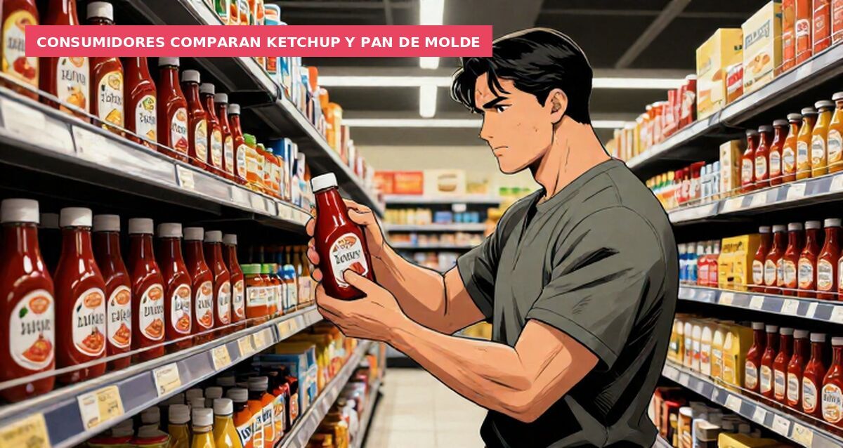 Consumidores comparan ketchup y pan de molde
