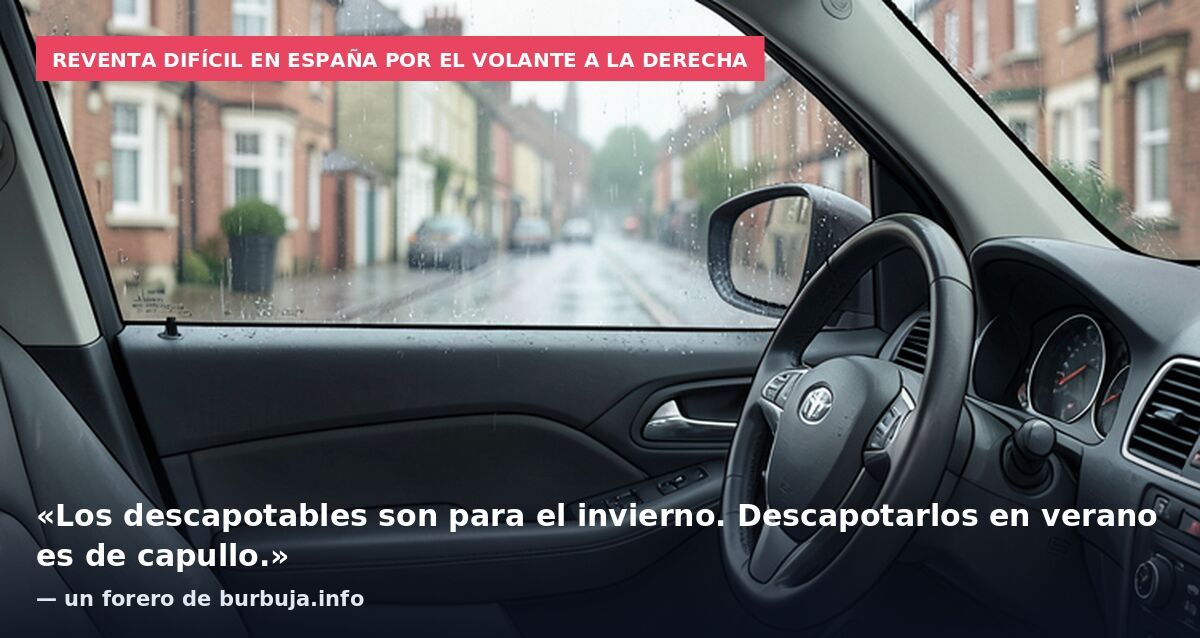 Reventa difícil en España por el volante a la derecha: «Los descapotables son para el invierno. Descapotarlos en verano es de capullo.» — un forero de burbuja.info