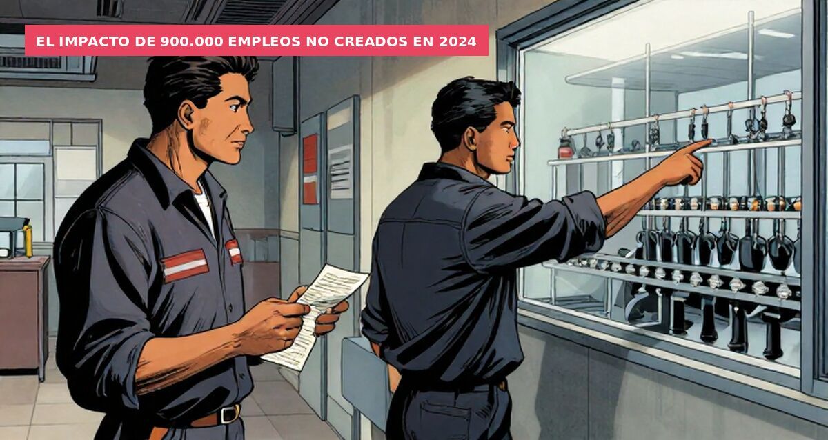 El impacto de 900.000 empleos no creados en 2024