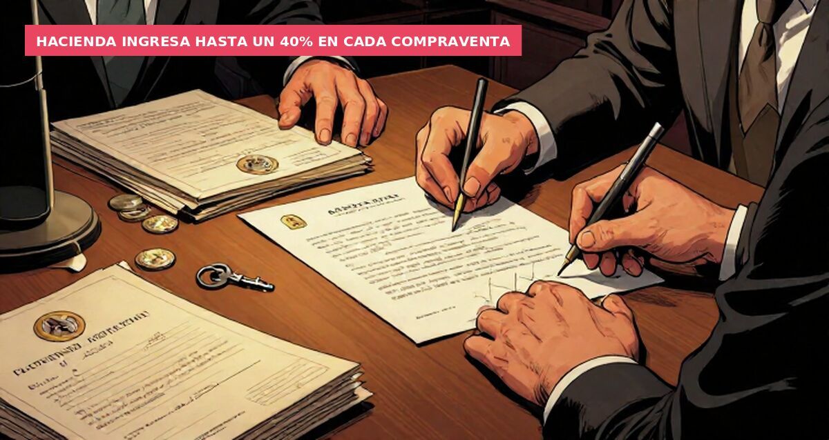 Hacienda ingresa hasta un 40% en cada compraventa
