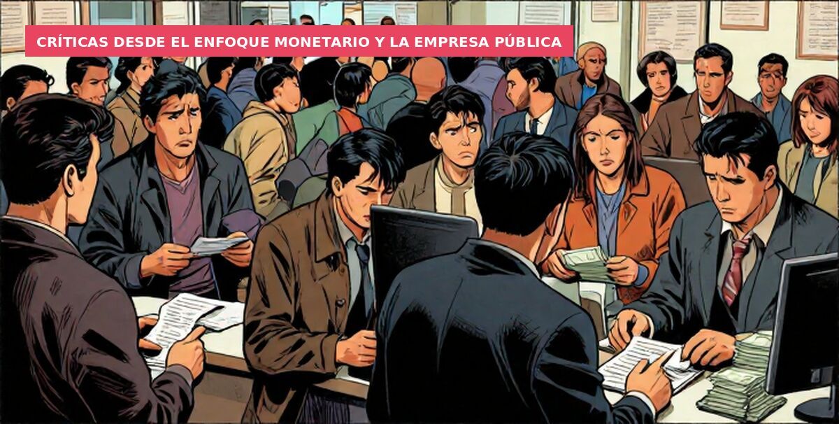 Críticas desde el enfoque monetario y la empresa pública