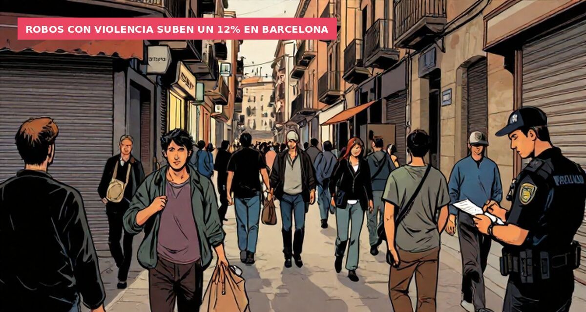Robos con violencia suben un 12% en Barcelona