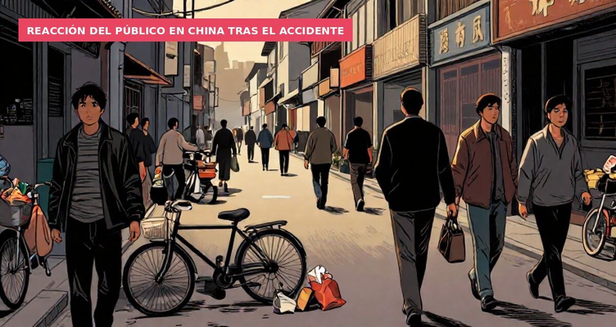 Reacción del público en China tras el accidente