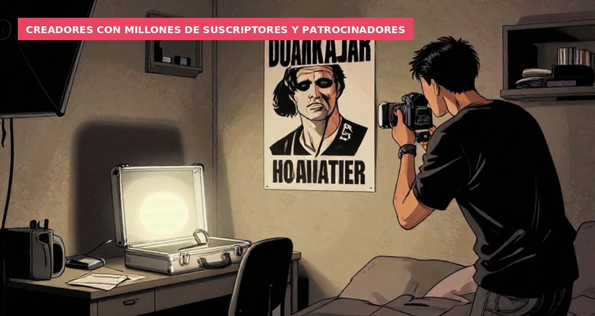 Creadores con millones de suscriptores y patrocinadores