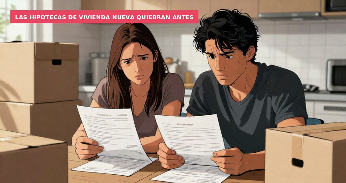 Las hipotecas de vivienda nueva quiebran antes
