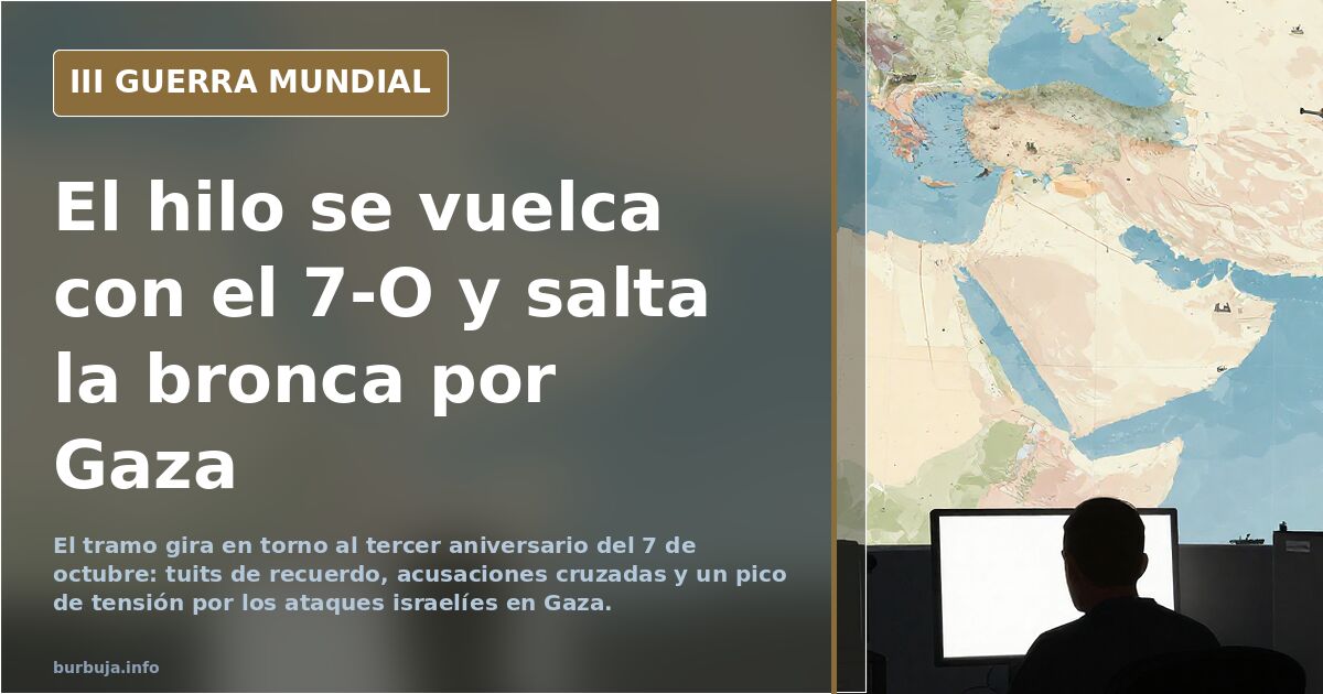 El hilo se vuelca con el 7-O y salta la bronca por Gaza