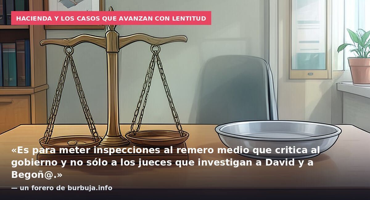 Hacienda y los casos que avanzan con lentitud: «Es para meter inspecciones al remero medio que critica al gobierno y no sólo a los jueces que investigan a David y a Begoñ@.» — un forero de burbuja.info