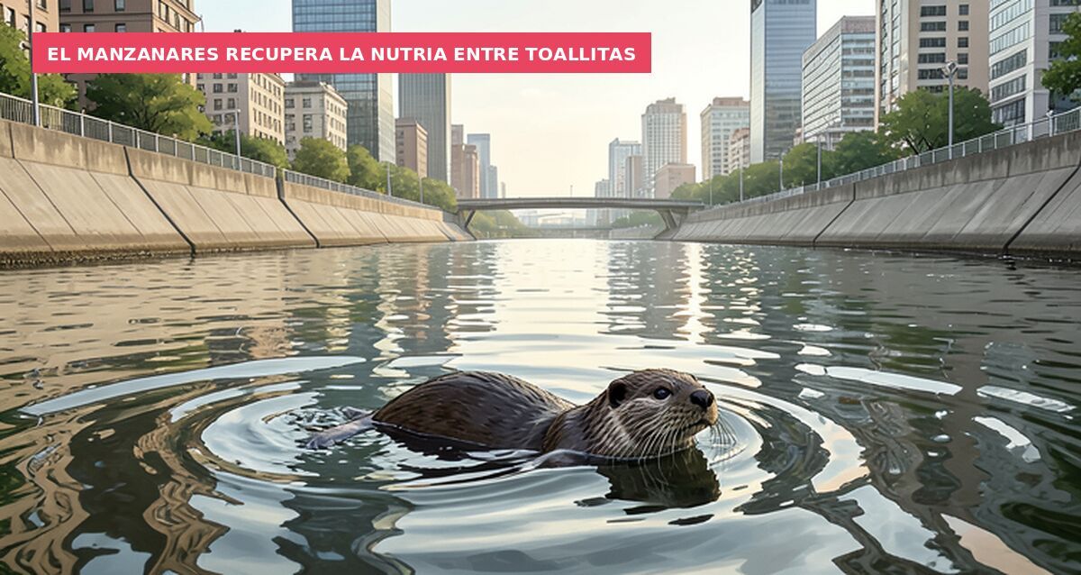 El Manzanares recupera la nutria entre toallitas