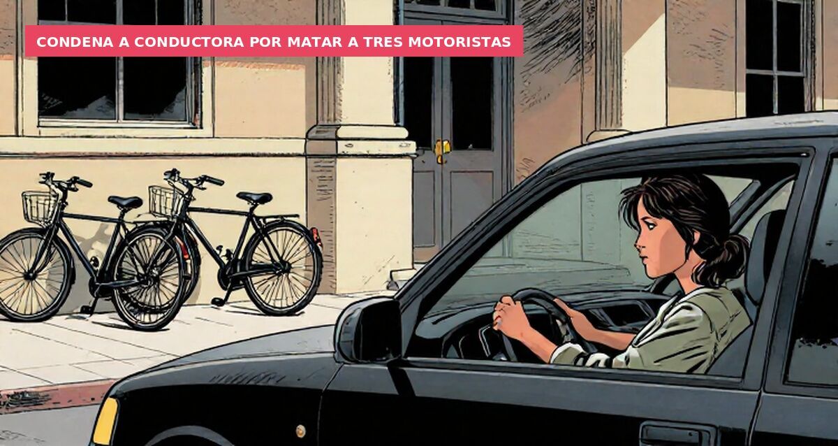 Condena a conductora por matar a tres motoristas