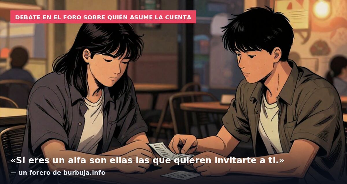 Debate en el foro sobre quién asume la cuenta: «Si eres un alfa son ellas las que quieren invitarte a ti.» — un forero de burbuja.info