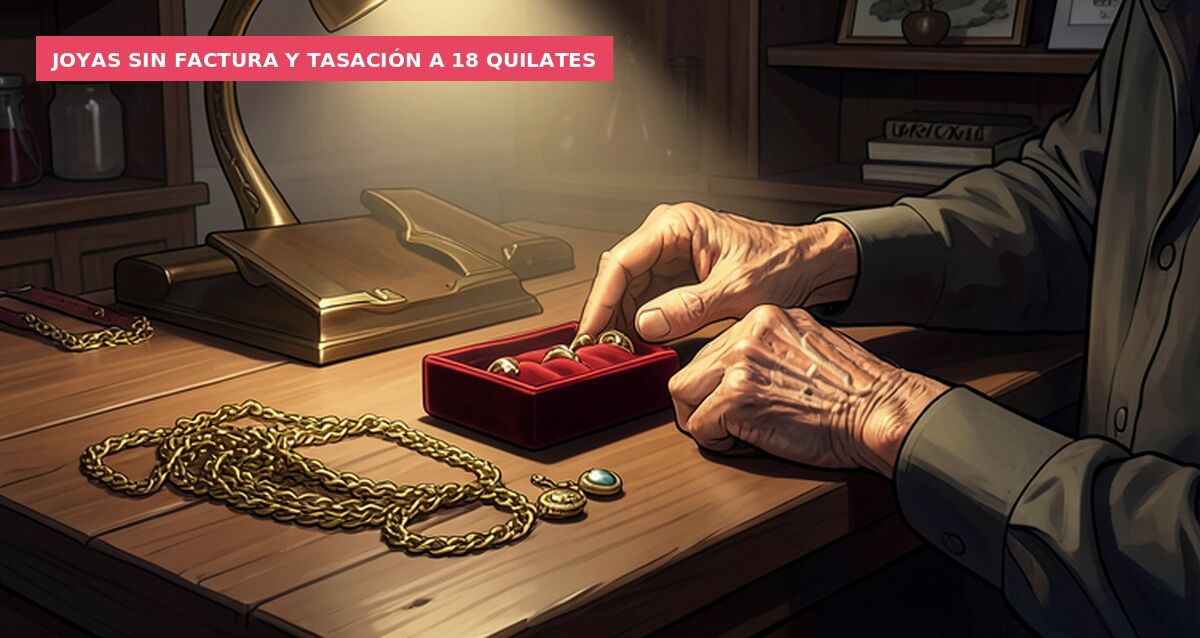 Joyas sin factura y tasación a 18 quilates