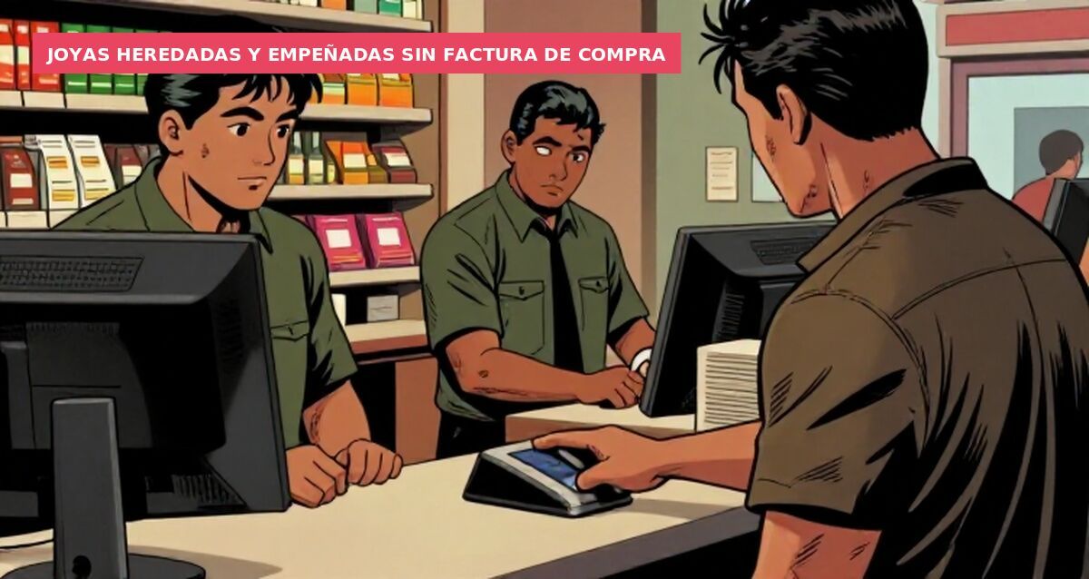Joyas heredadas y empeñadas sin factura de compra