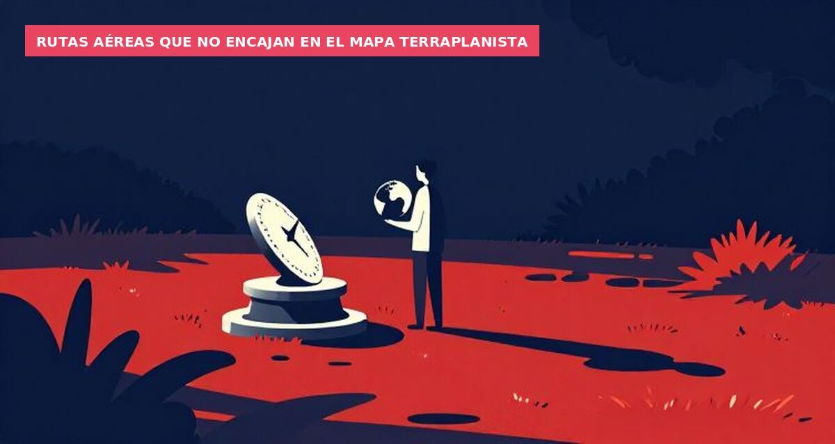 Rutas aéreas que no encajan en el mapa terraplanista