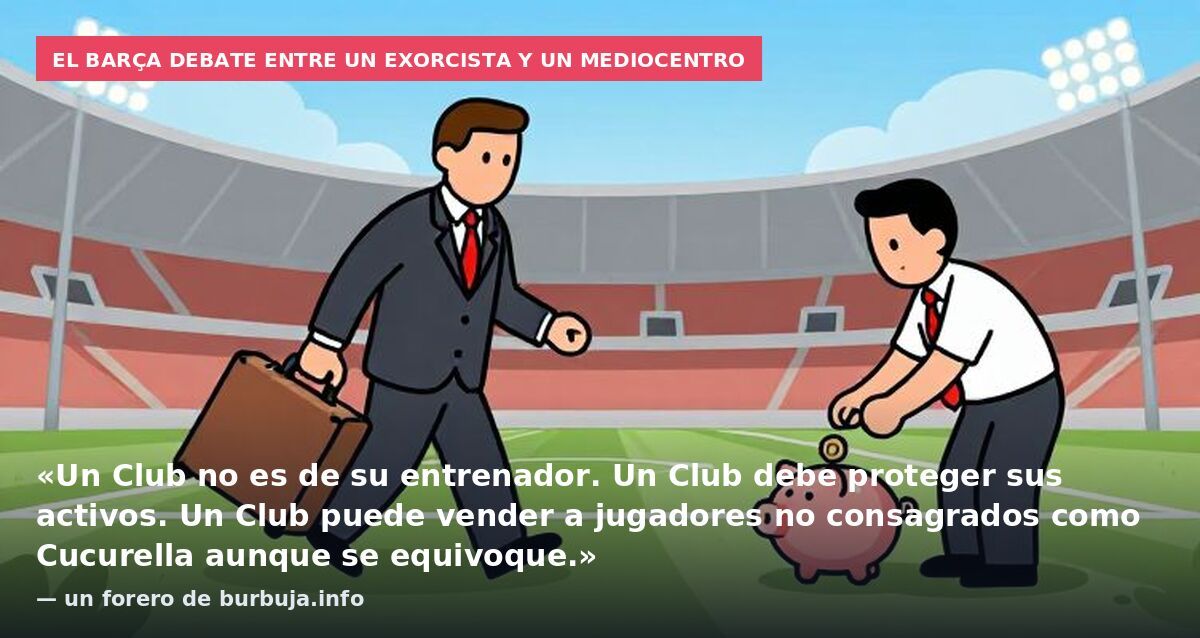 El Barça debate entre un exorcista y un mediocentro: «Un Club no es de su entrenador. Un Club debe proteger sus activos. Un Club puede vender a jugadores no consagrados como Cucurella aunque se equivoque.» — un forero de burbuja.info