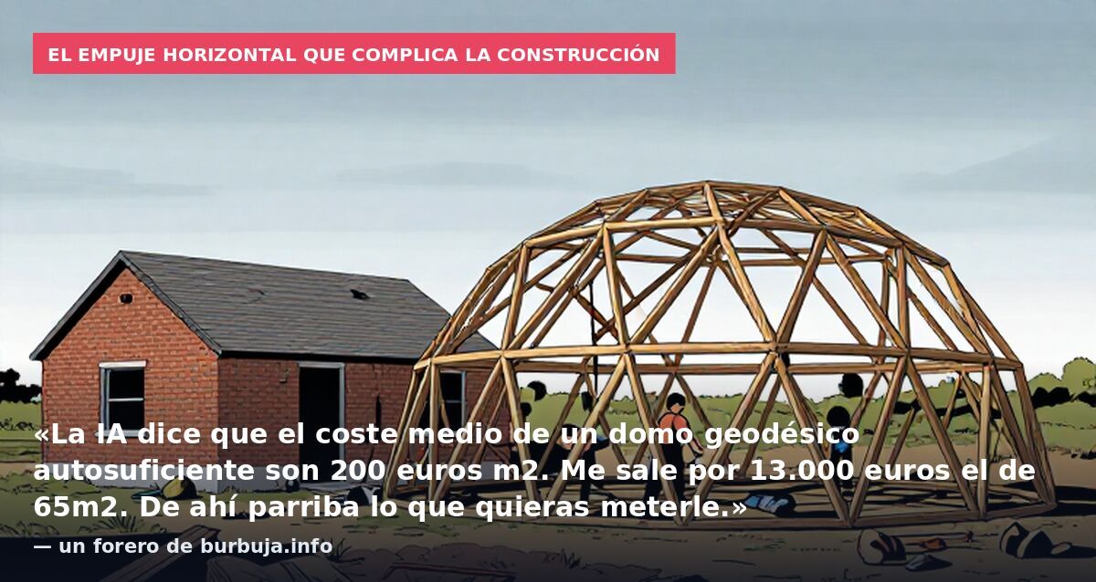 Se construyó un domo geodésico autosuficiente de 65 m² por 70,000 €