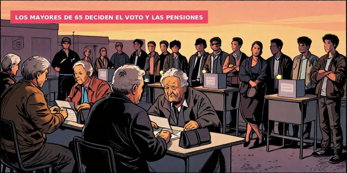 Los mayores de 65 deciden el voto y las pensiones