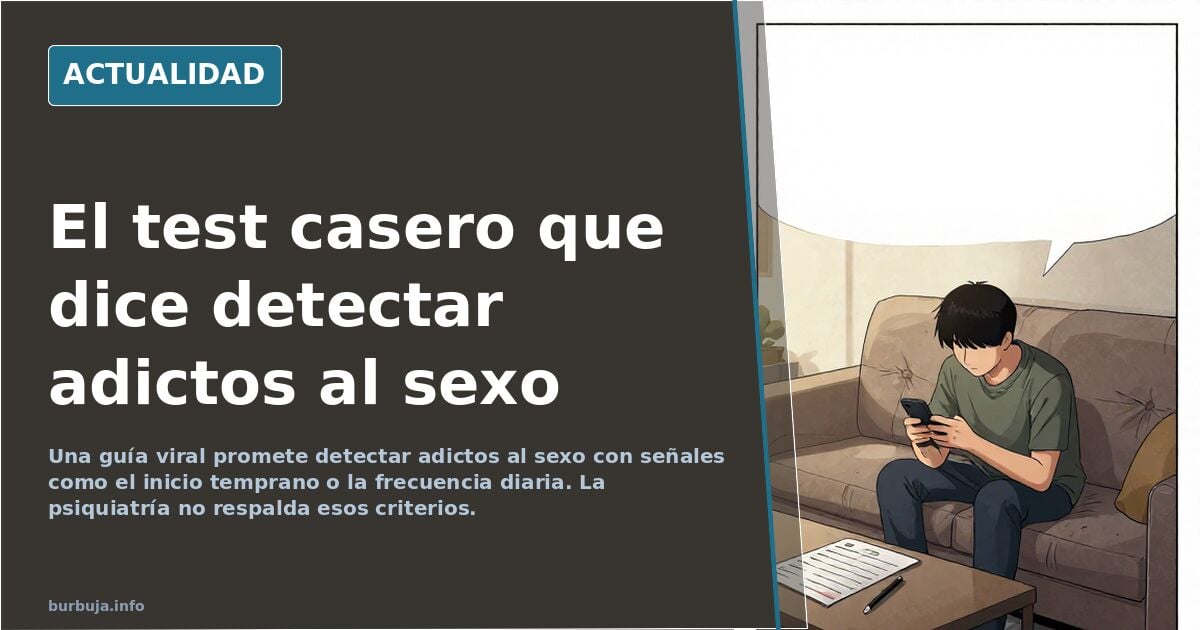 El test casero para detectar a un adicto al sexo que circula en internet