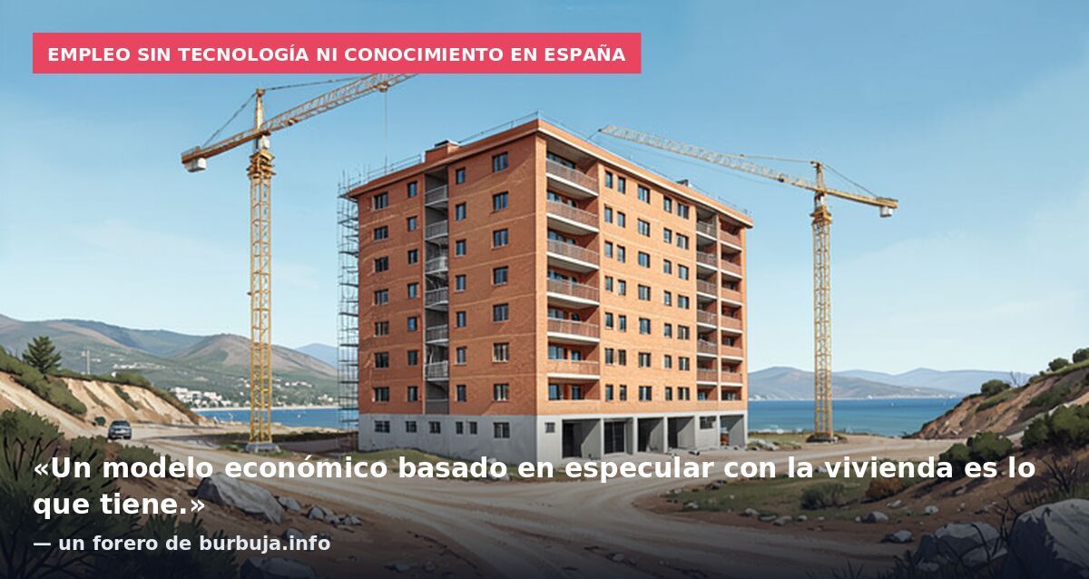 Empleo sin tecnología ni conocimiento en España: «Un modelo económico basado en especular con la vivienda es lo que tiene.» — un forero de burbuja.info