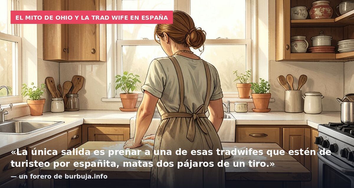 El mito de Ohio y la trad wife en España: «La única salida es preñar a una de esas tradwifes que estén de turisteo por españita, matas dos pájaros de un tiro.» — un forero de burbuja.info