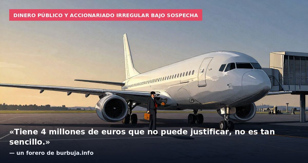 Dinero público y accionariado irregular bajo sospecha: «Tiene 4 millones de euros que no puede justificar, no es tan sencillo.» — un forero de burbuja.info