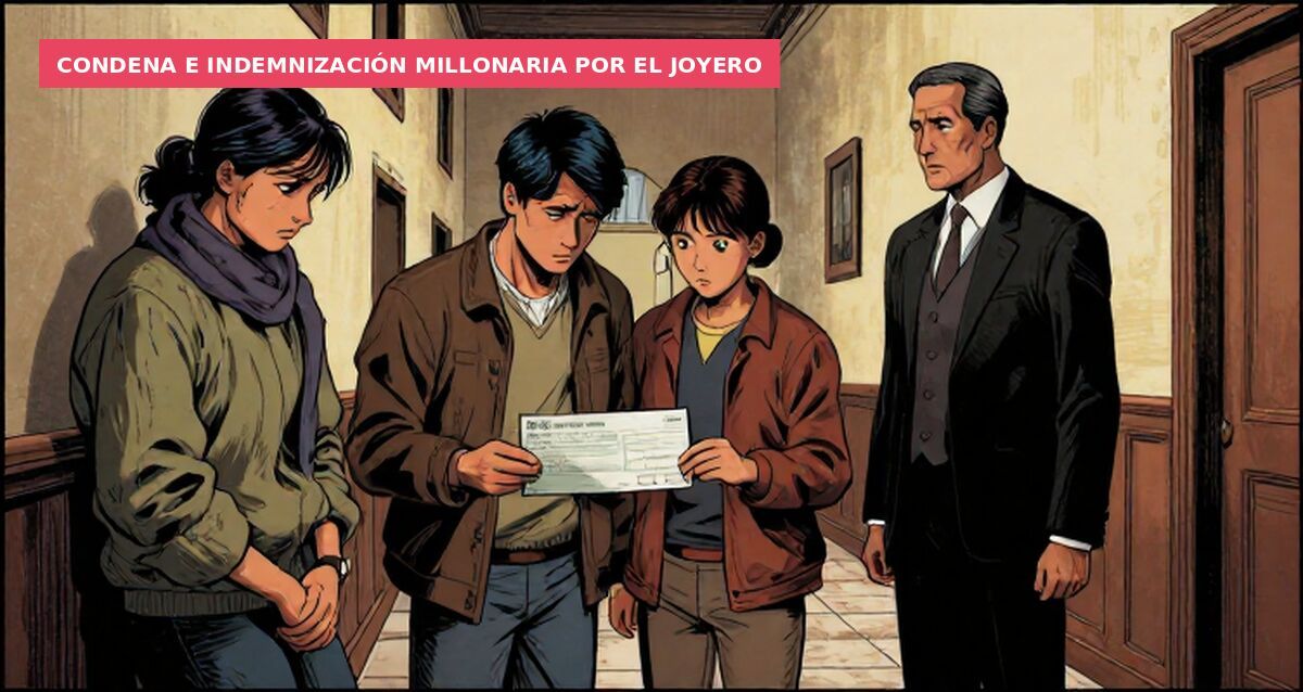Condena e indemnización millonaria por el joyero