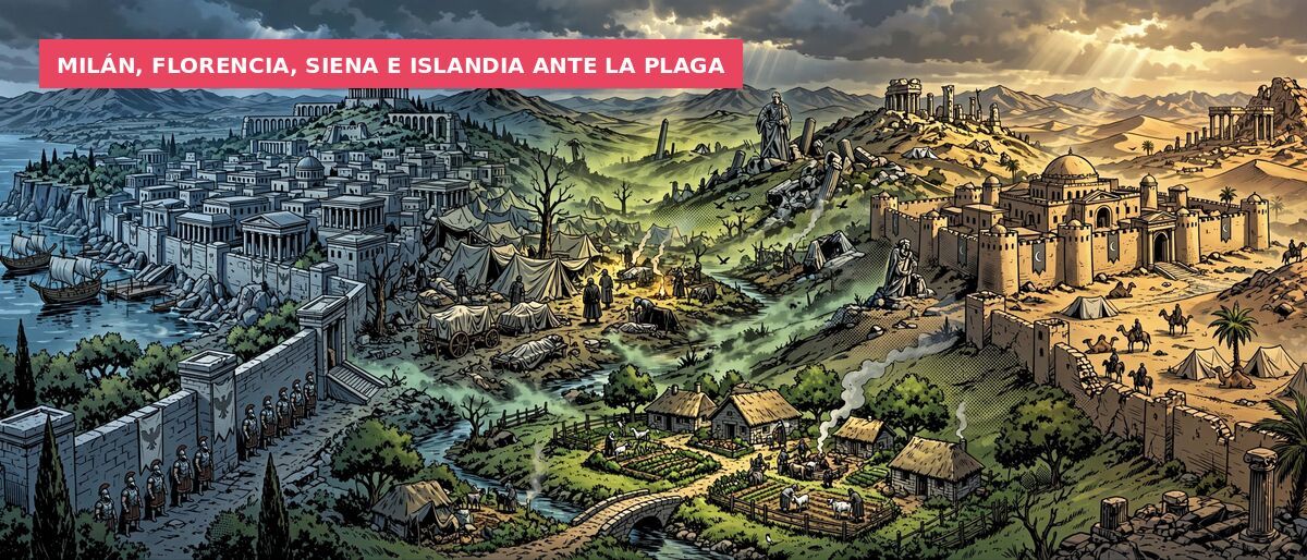 Milán, Florencia, Siena e Islandia ante la plaga