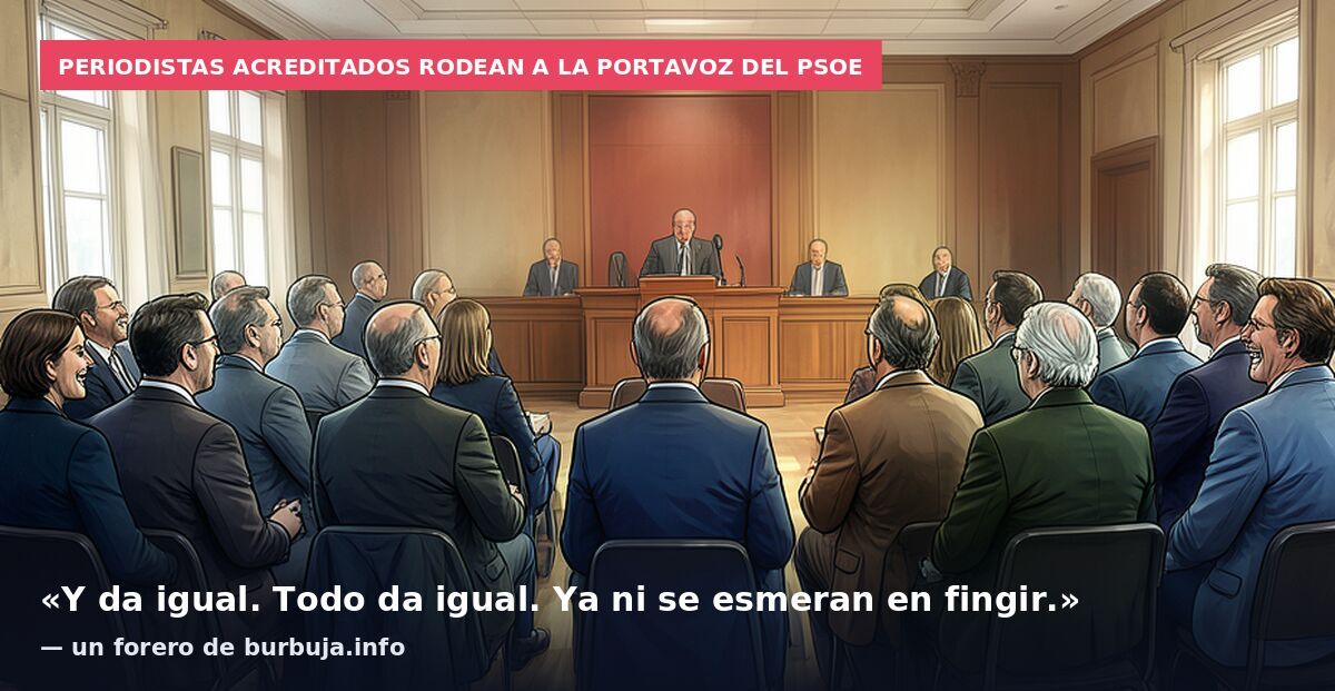 La portavoz del PSOE, Montse Mínguez, termina su rueda de prensa muy indignada. Sobrecogida.
Pero se deja el micro abierto y.......