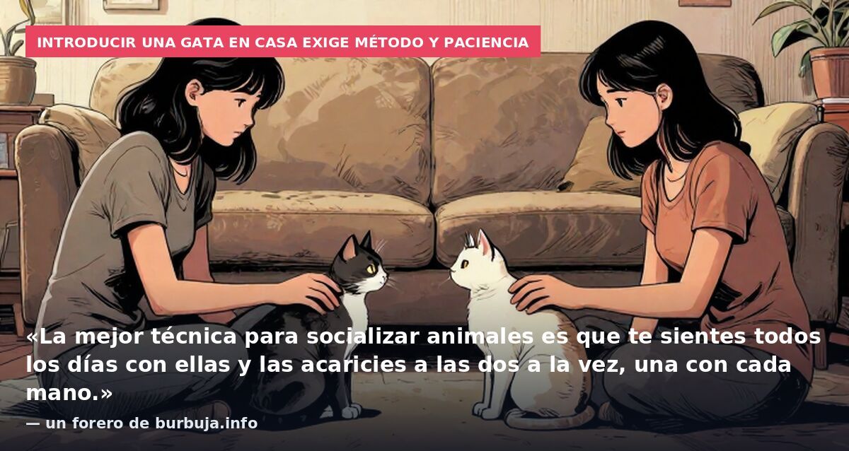 Un gato me sigue hasta casa.