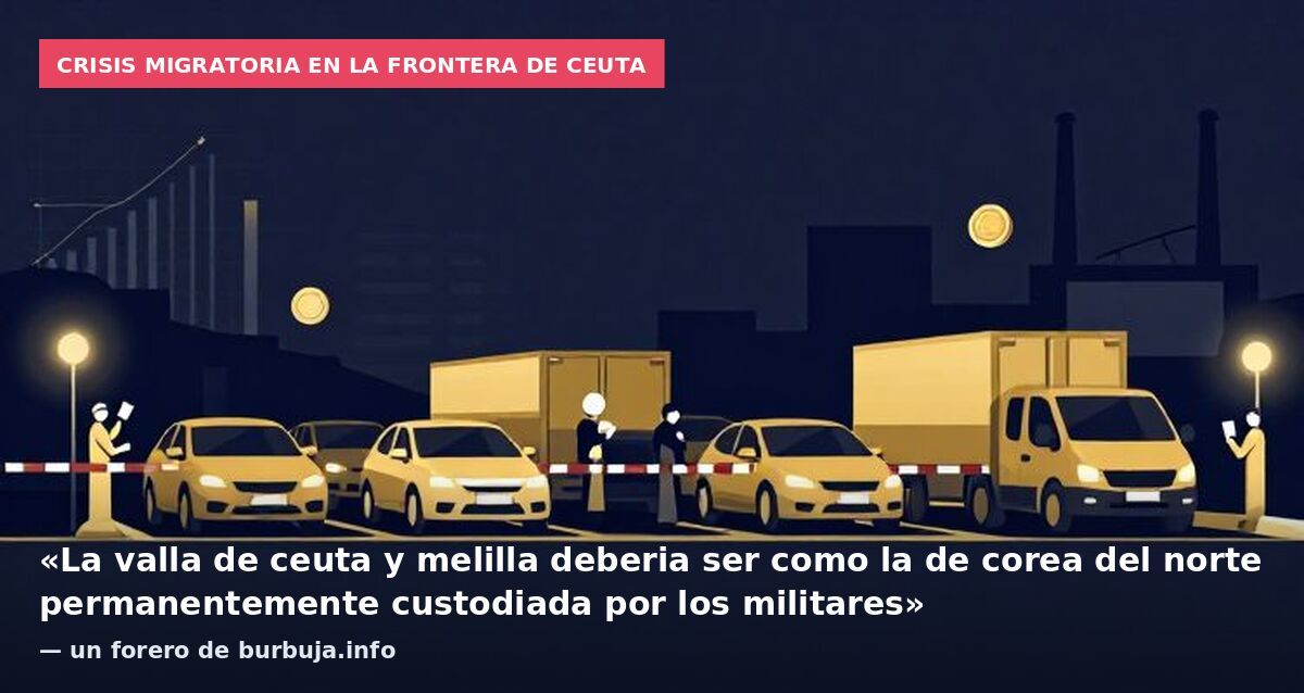 Crisis migratoria en la frontera de Ceuta: «La valla de ceuta y melilla deberia ser como la de corea del norte permanentemente custodiada por los militares» — un forero de burbuja.info