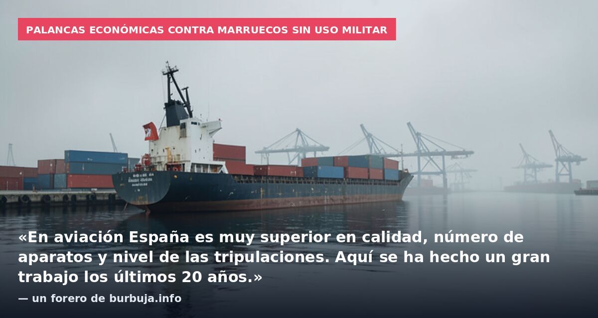 Palancas económicas contra Marruecos sin uso militar: «En aviación España es muy superior en calidad, número de aparatos y nivel de las tripulaciones. Aquí se ha hecho un gran trabajo los últimos 20 años.» — un forero de burbuja.info