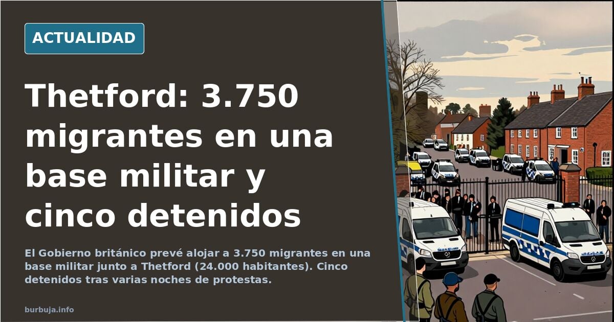 U.K.: El experimento Thetford, 24000 habitantes (intención de utilizar una base militar cercana para alojar a 3.750 forasteros)