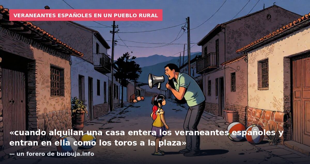 Veraneantes españoles en un pueblo rural: «cuando alquilan una casa entera los veraneantes españoles y entran en ella como los toros a la plaza» — un forero de burbuja.info