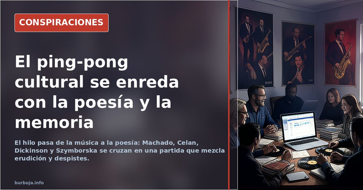 El ping-pong cultural se enreda con la poesía y la memoria