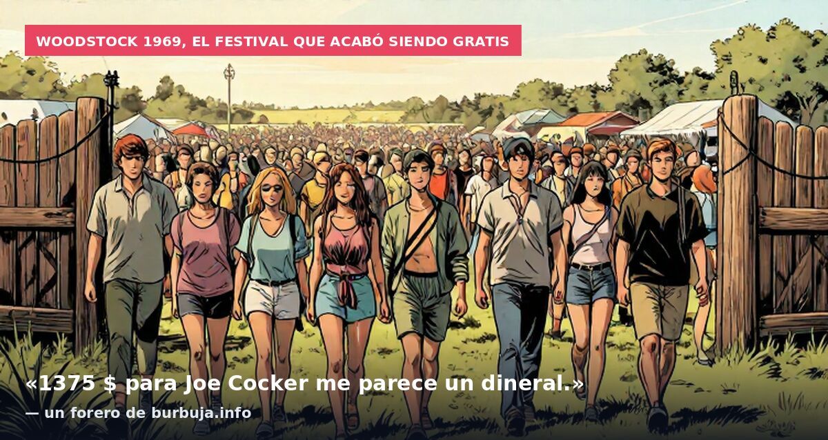 Woodstock 1969, el festival que acabó siendo gratis: «1375 $ para Joe Cocker me parece un dineral.» — un forero de burbuja.info