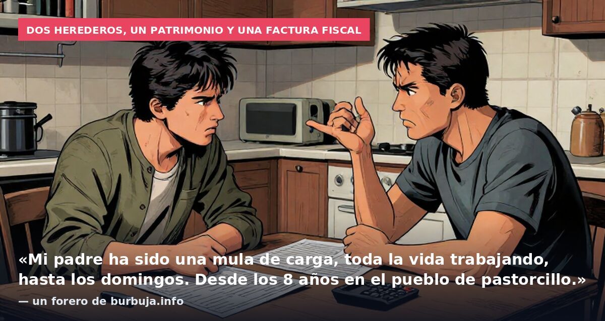 Dos herederos, un patrimonio y una factura fiscal: «Mi padre ha sido una mula de carga, toda la vida trabajando, hasta los domingos. Desde los 8 años en el pueblo de pastorcillo.» — un forero de burbuja.info