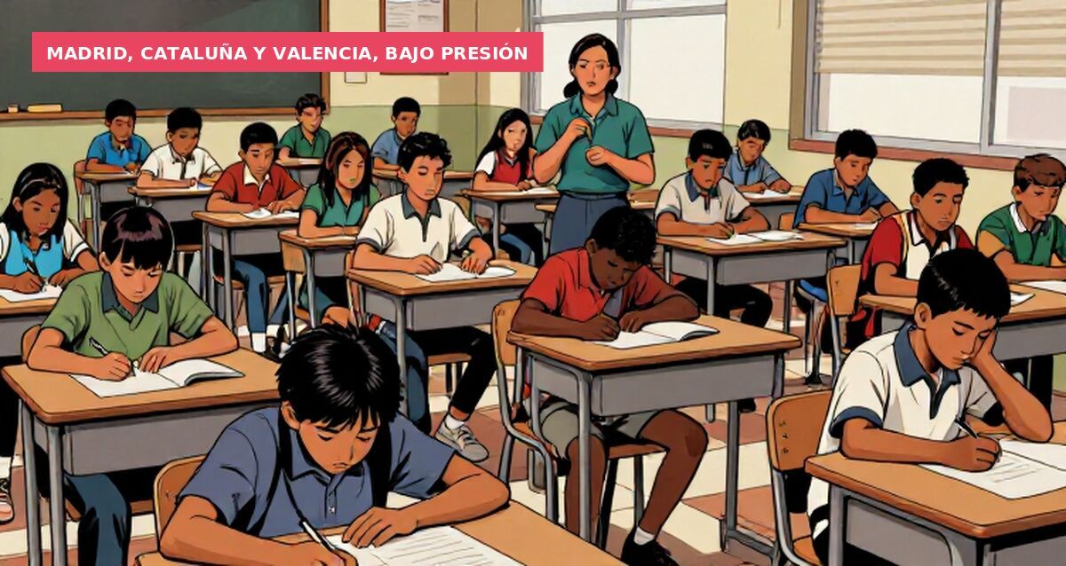 Madrid, Cataluña y Valencia, bajo presión