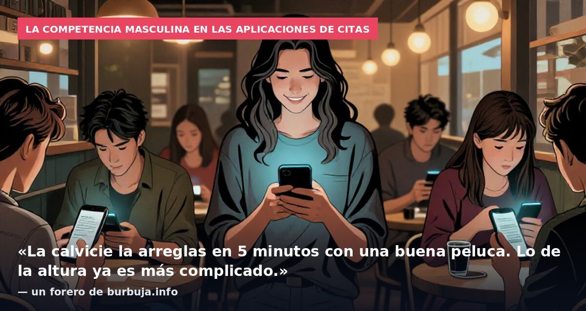 La competencia masculina en las aplicaciones de citas: «La calvicie la arreglas en 5 minutos con una buena peluca. Lo de la altura ya es más complicado.» — un forero de burbuja.info