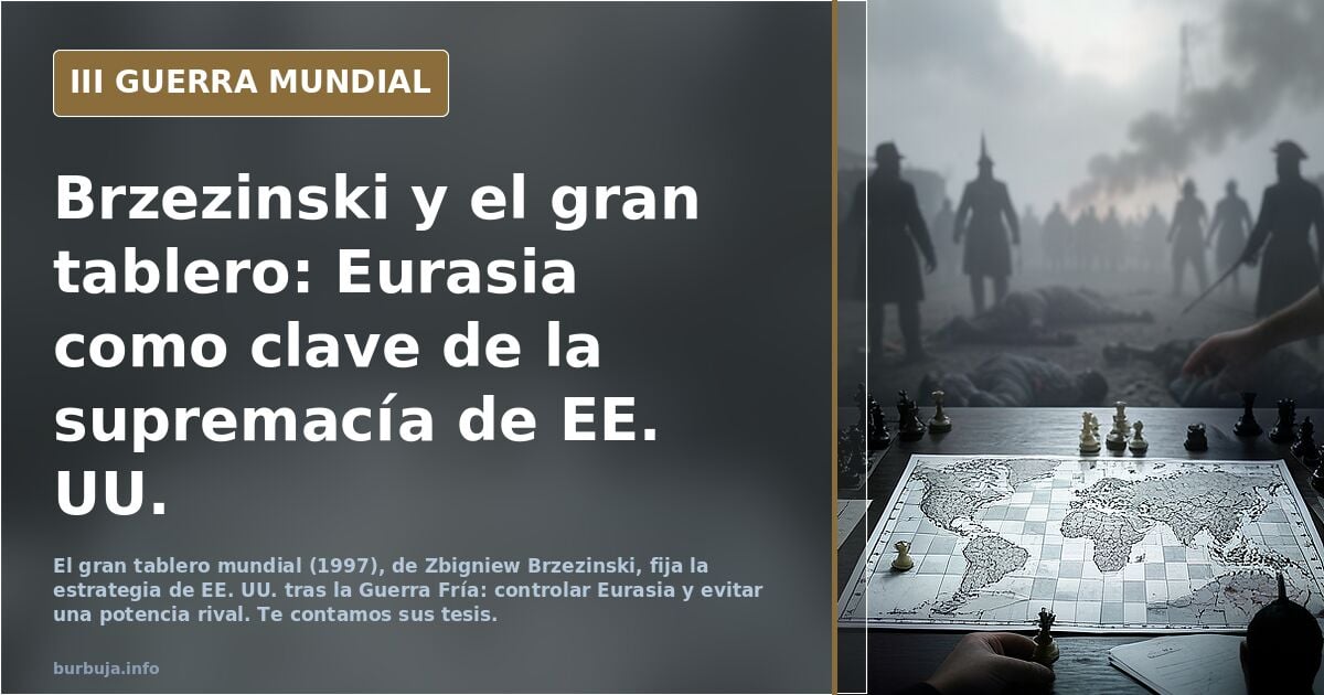 Zbigniew Brzezinski (Asesor Jimmy Carter): “EL GRAN TABLERO MUNDIAL. LA SUPREMACÍA ESTADOUNIDENSE Y SUS IMPERATIVOS GEOESTRATÉGICOS” Libro 366 pág.