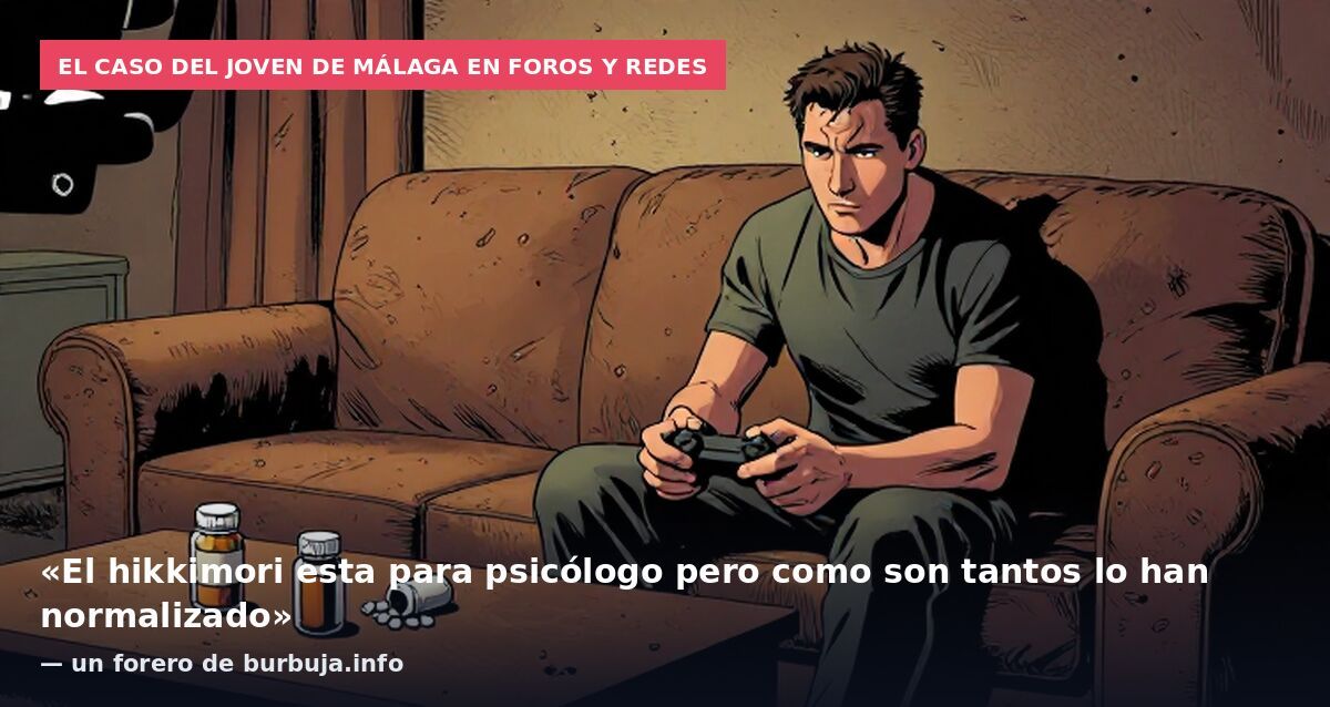 El caso del joven de Málaga en foros y redes: «El hikkimori esta para psicólogo pero como son tantos lo han normalizado» — un forero de burbuja.info