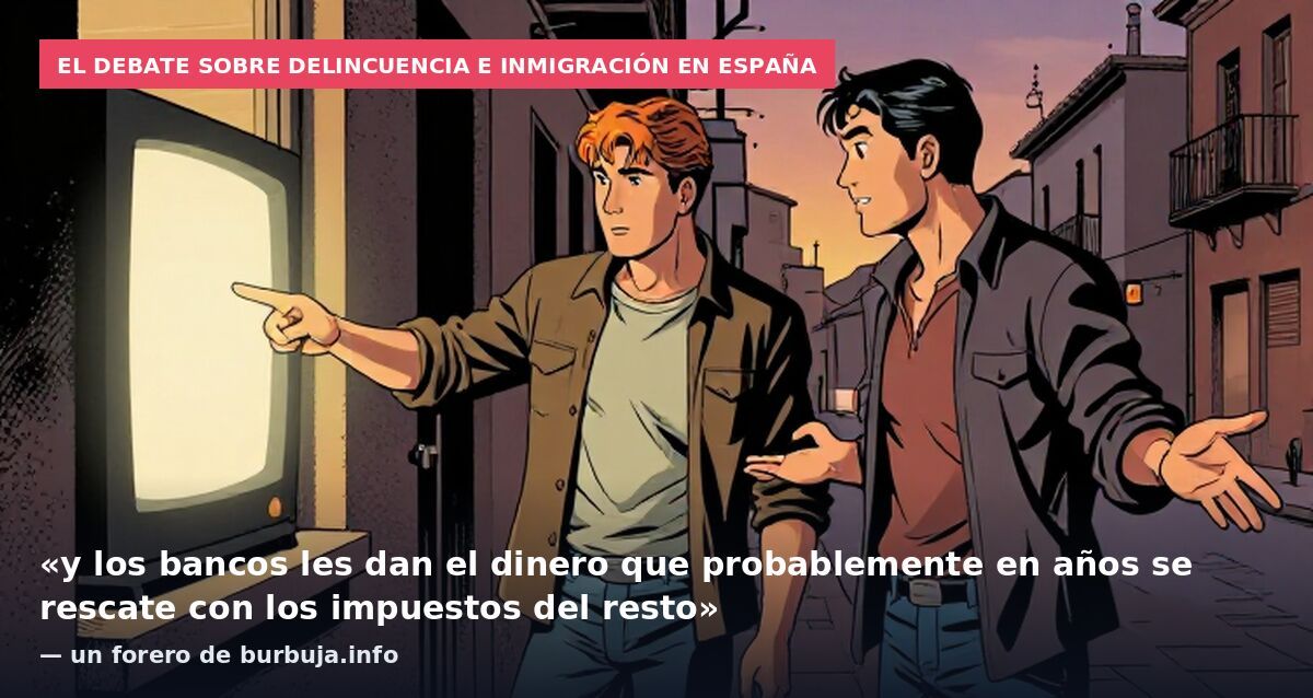 El debate sobre delincuencia e inmigración en España: «y los bancos les dan el dinero que probablemente en años se rescate con los impuestos del resto» — un forero de burbuja.info