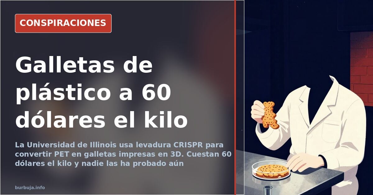 Galletas impresas en 3D con forma de letra griega mu elaboradas a partir de residuos plásticos PET