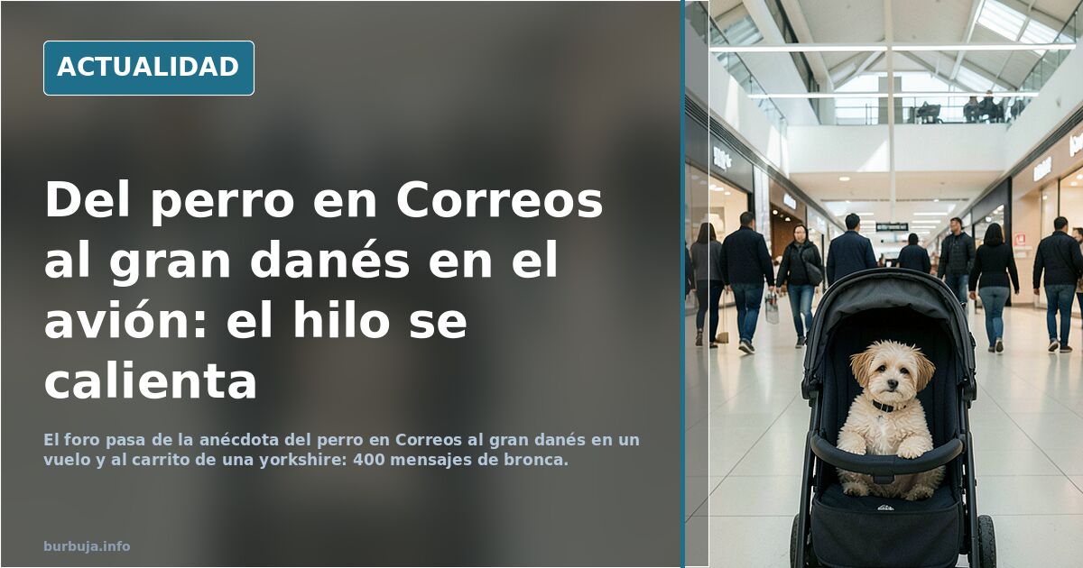 Del perro en Correos al gran danés en el avión: el hilo se calienta