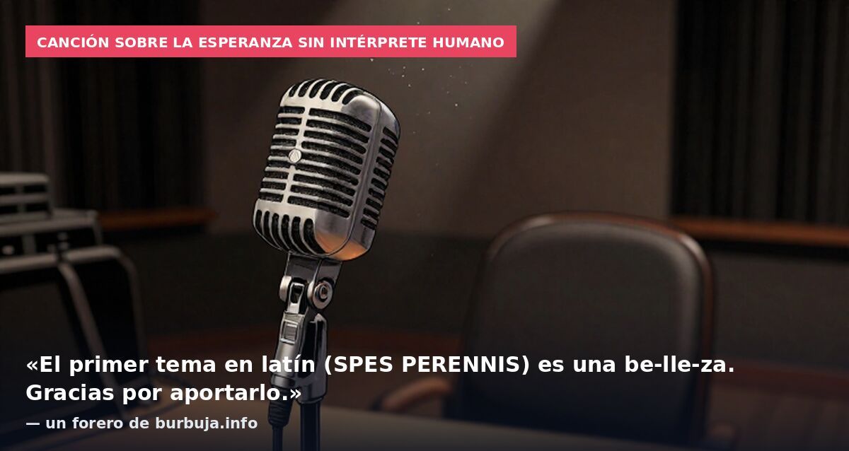 Canción sobre la esperanza sin intérprete humano: «El primer tema en latín (SPES PERENNIS) es una be-lle-za. Gracias por aportarlo.» — un forero de burbuja.info