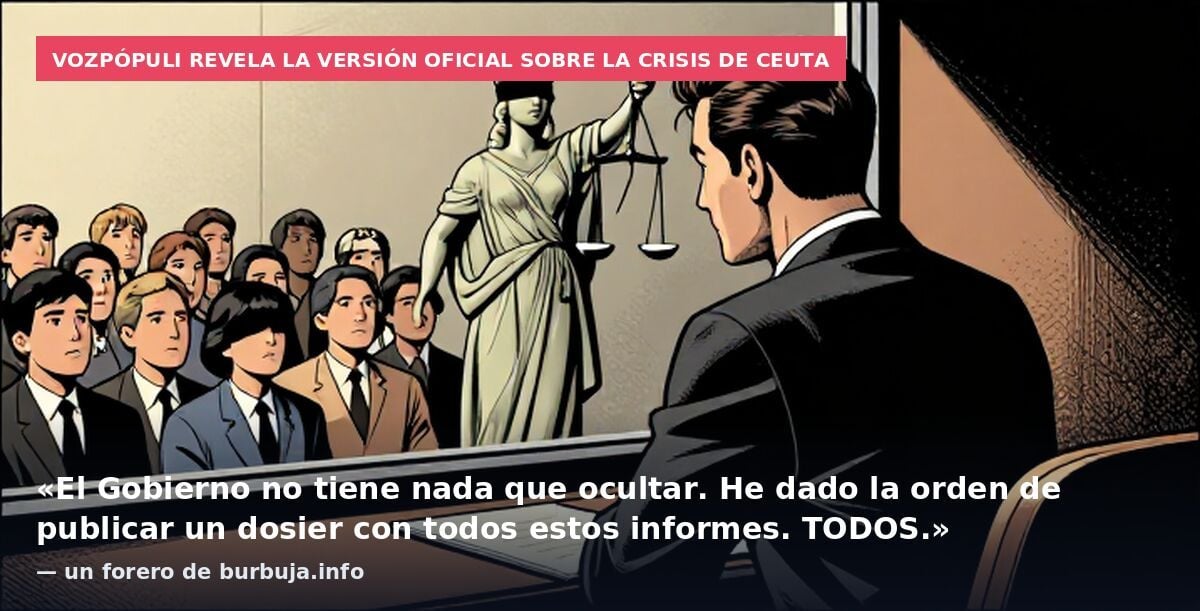 Vozpópuli revela la versión oficial sobre la crisis de Ceuta: «El Gobierno no tiene nada que ocultar. He dado la orden de publicar un dosier con todos estos informes. TODOS.» — un forero de burbuja.info