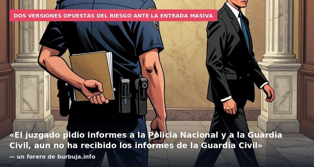 Dos versiones opuestas del riesgo ante la entrada masiva: «El juzgado pidio informes a la Policia Nacional y a la Guardia Civil, aun no ha recibido los informes de la Guardia Civil» — un forero de burbuja.info